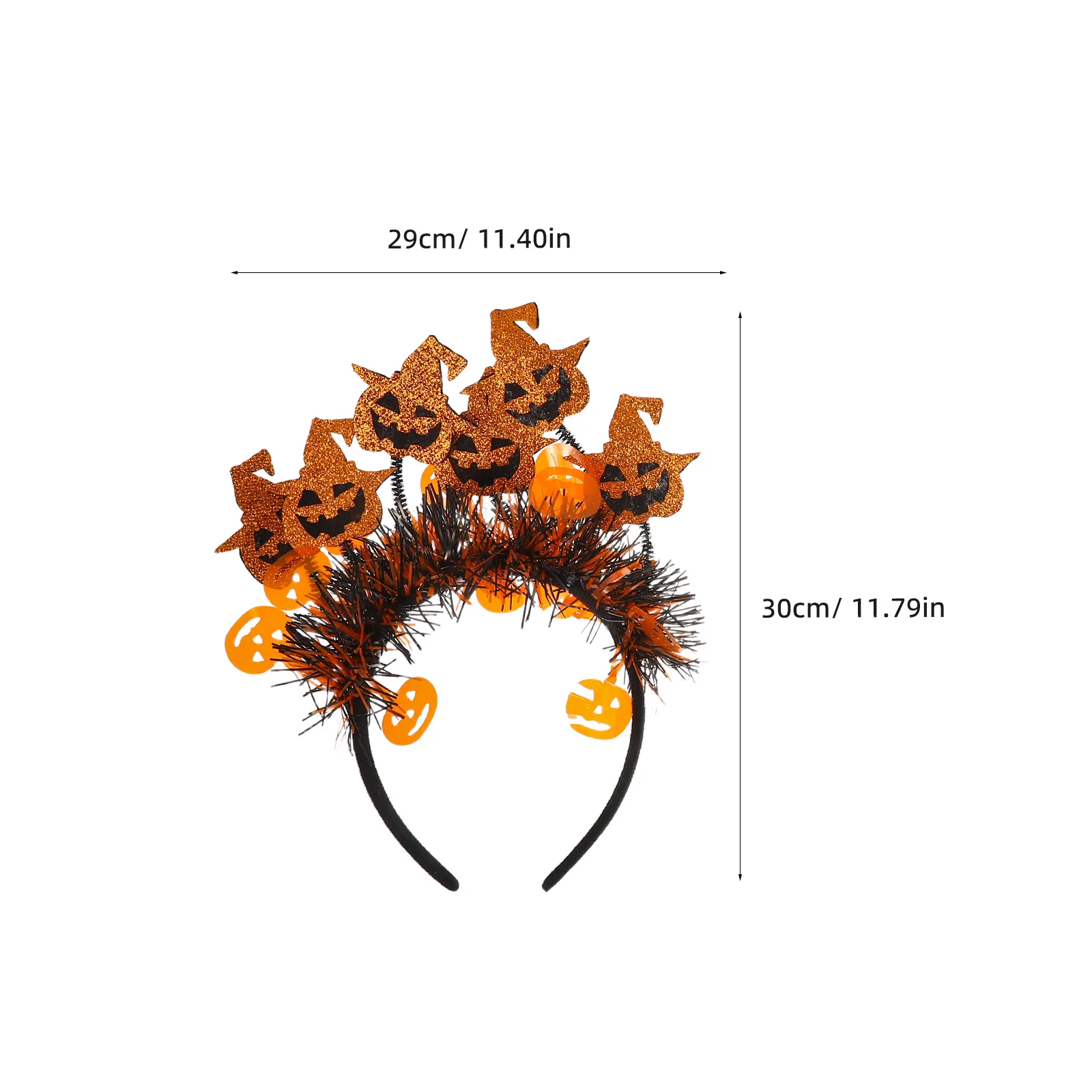 6Pcs Halloween Headband Spooky Tinsel Design with Pumpkin Spider Motifs for Women Girls Party Favors Photo Booth Props Accessory