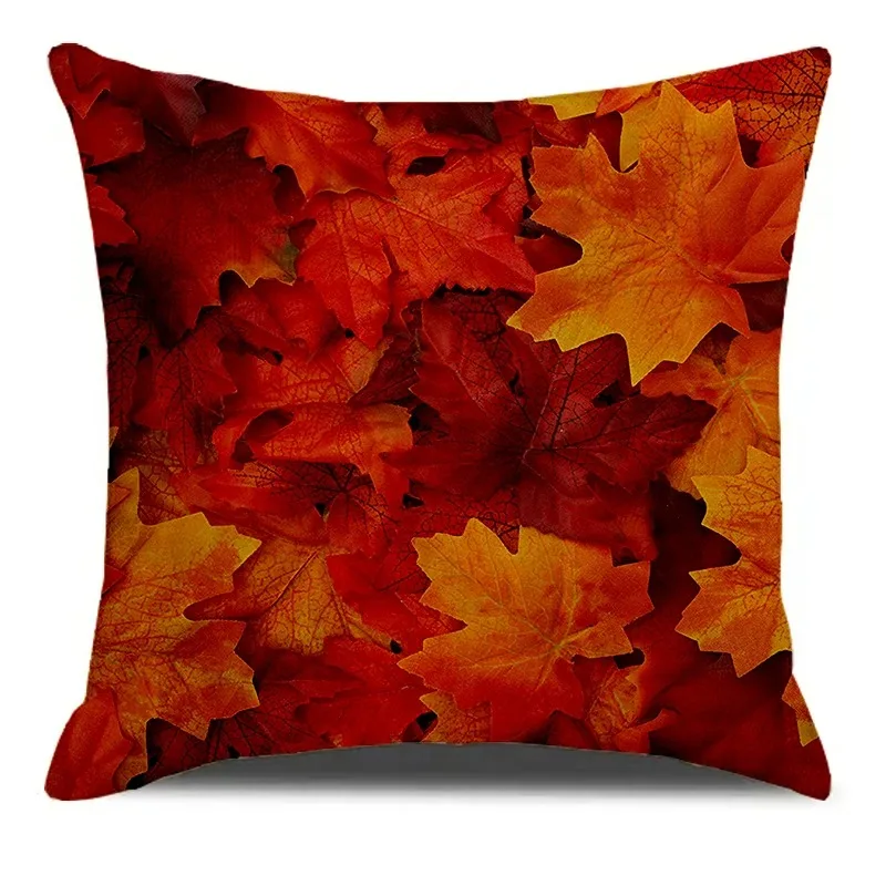 Autumn Yellow Maple Leaf Decorative Pillowcase Car Ornaments Office Living Room Sofa Home Pillowcase