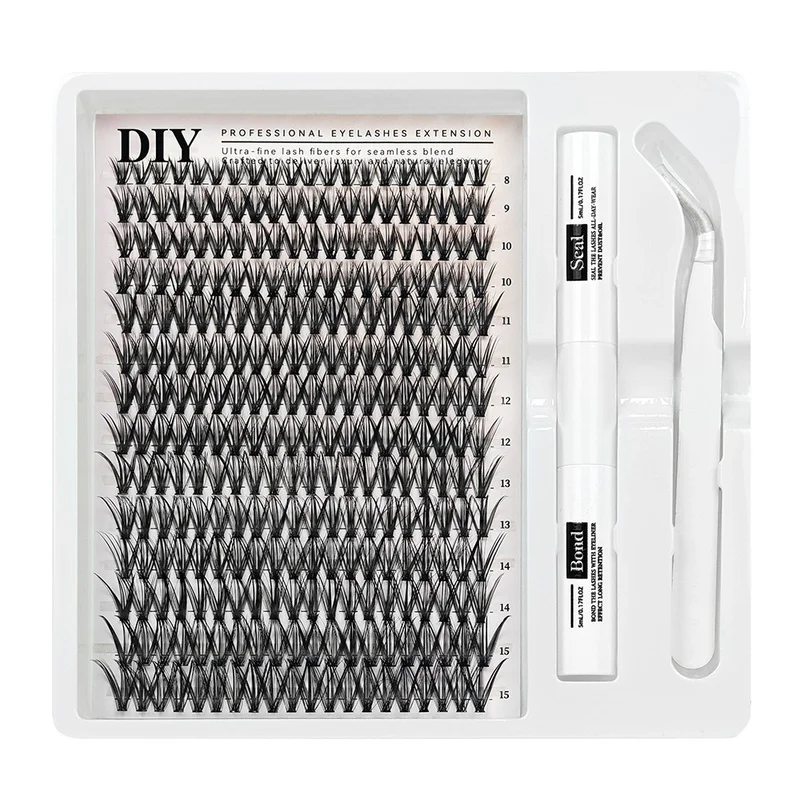 European American Style 30D 40D Cluster Lashes Book 14 Rows Segmented Individual False Eyelashes DIY Volume Eyelash Extensions w