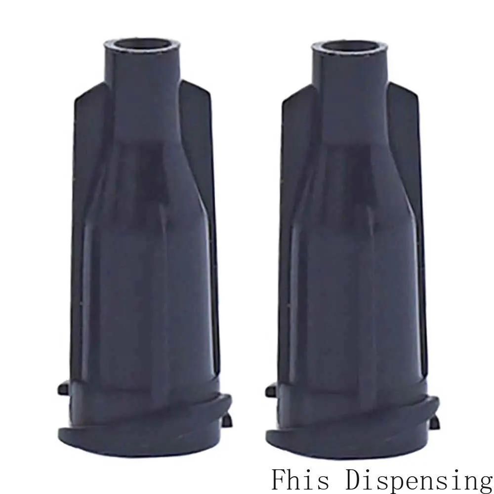 

Glue Dispensing Syringe Tip Black Cap Hat Pack of 12000