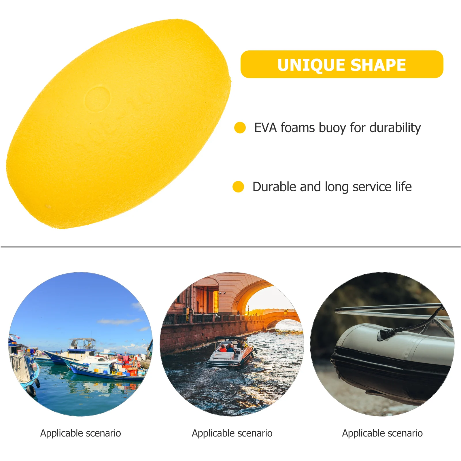 

EVA High Floating Ball Buoy Fishing Float Marker Yellow Floating Ball For Fishing Boats Kayaks Anchors Portable Accessories