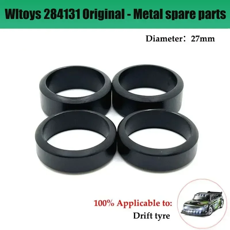 Metal Wheel Hub&Draft Logo Tire for HGD1 MINI-Q MINI-D MINI-Z DRZ 1/28 Wltoys 284131 K969 K979 K989 P929 RC Car Upgrade Wheels