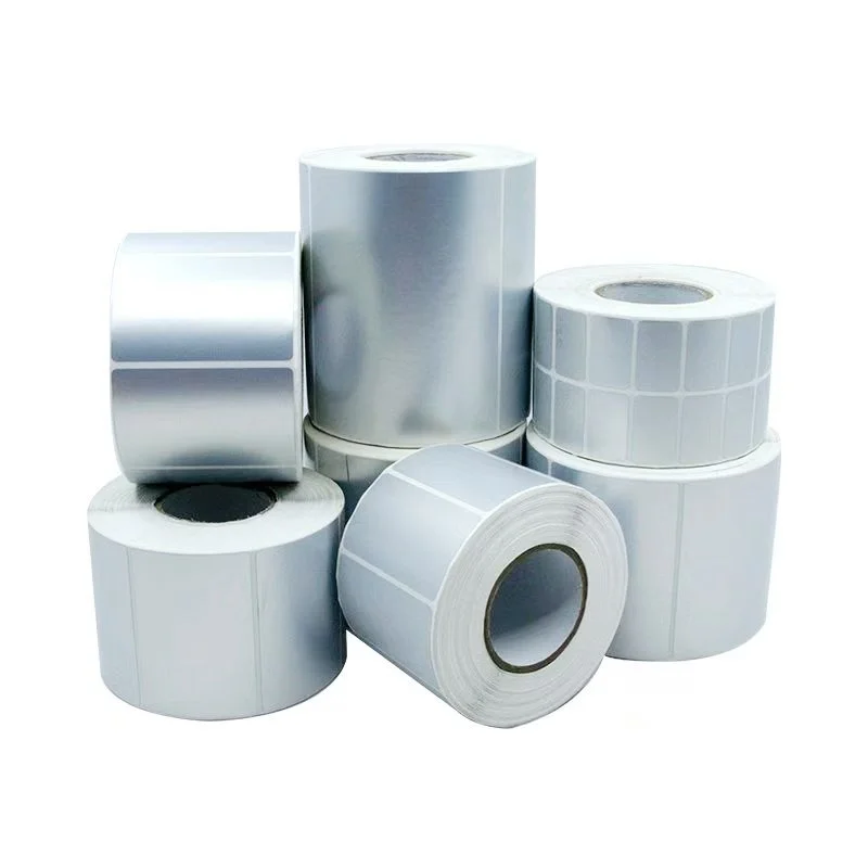 

Silver matte self-adhesive label, blank PET sticker, which can be printed with machinery and equipment labels or electronic prod