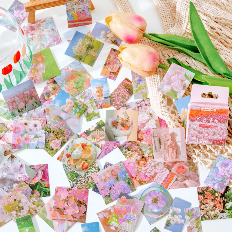 

Набор наклеек серии «Весенние цветы», 45 листов в коробке, для декора дневников, журналов, коллажей, DIY-альбомов