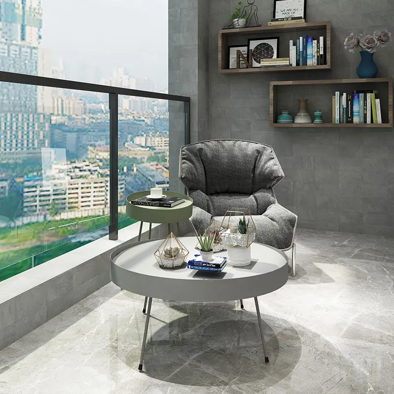 

ins style Nordic style European round balcony side table creative small coffee table simple living room sofa corner table