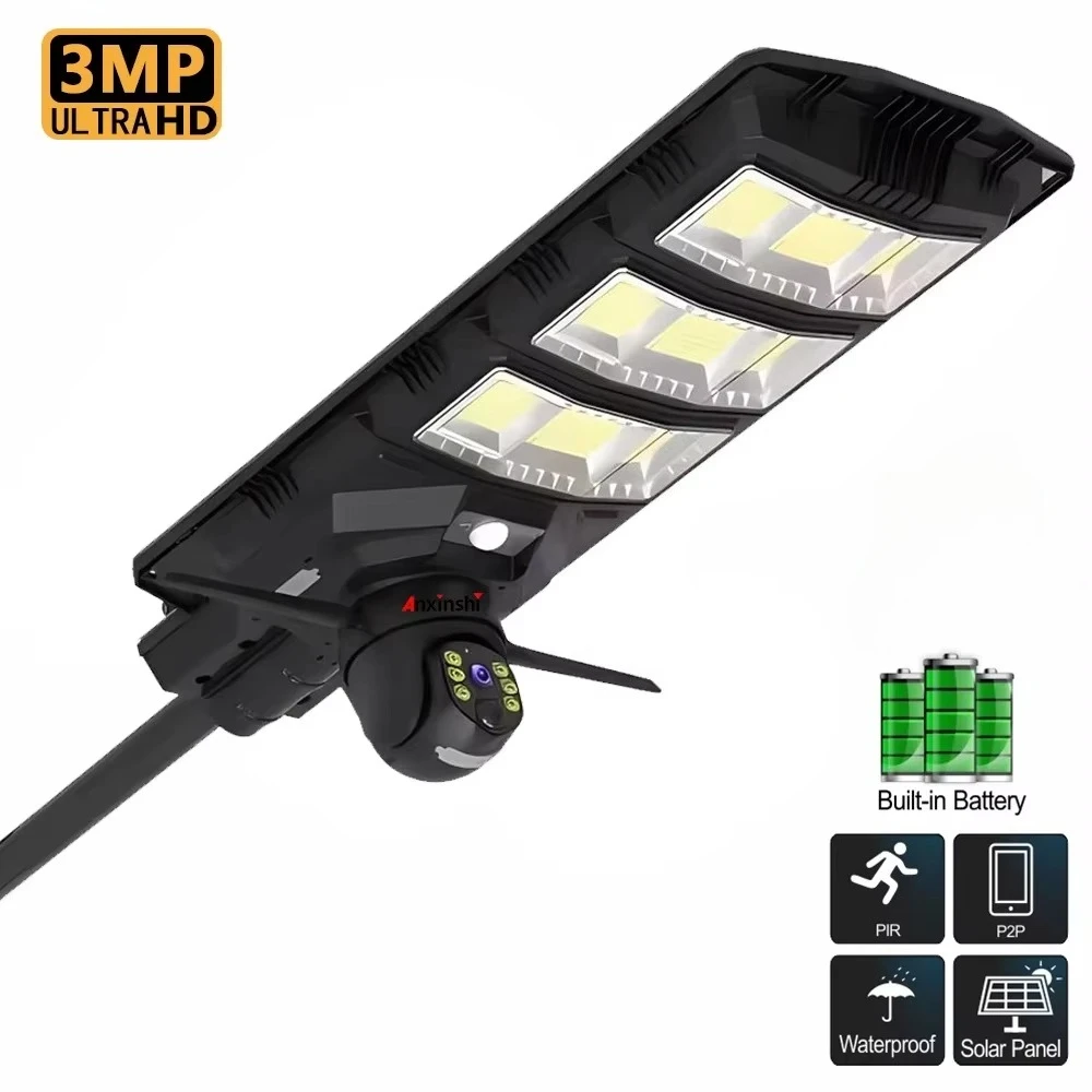 

Integrated Outdoor LED Solar Lamp Street Solar Light Outdoor Solar Streetlight with V380 Pro Cctv Security Camera 4g Outdoor