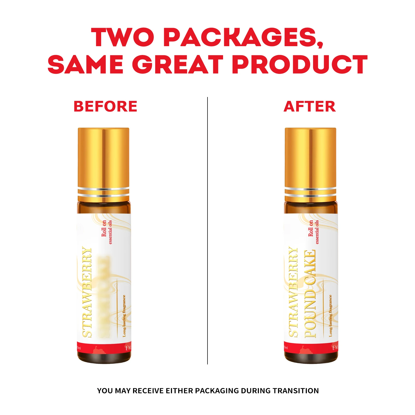 10ml Strawberry Pound Cake Roller Fragrance Oils Women's Gift to Friend Massage Body Oils Skincare Nail Care Moisturizing