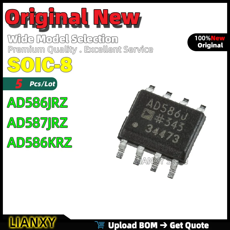 

5pcs SOIC-8 AD586JRZ AD587JRZ AD586KRZ Voltage Reference New Original