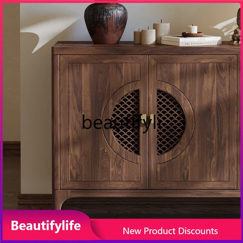 

2344, новый китайский стиль, североамериканский черный орех, крыльцо из цельного дерева, современный светлый роскошный эстетический шкаф в стиле песен