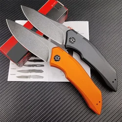 AU TO  Folding Pocket Knife KS 7100 Launch CPM154 Stone Wash Blade Aluminum Handle Outdoor Flaper Knife Camping Hunting Tools