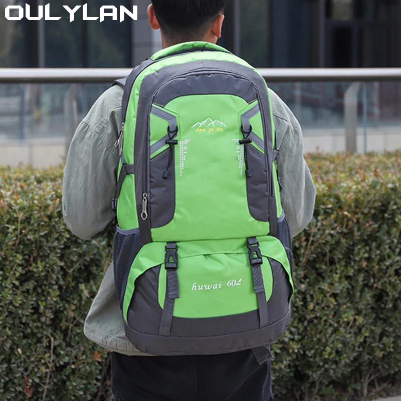 Oulylan 60L Capacity Outdoor Sports Bag Waterproof Climbing Backpack Camping Hiking Backpack Women Trekking Bag For Men