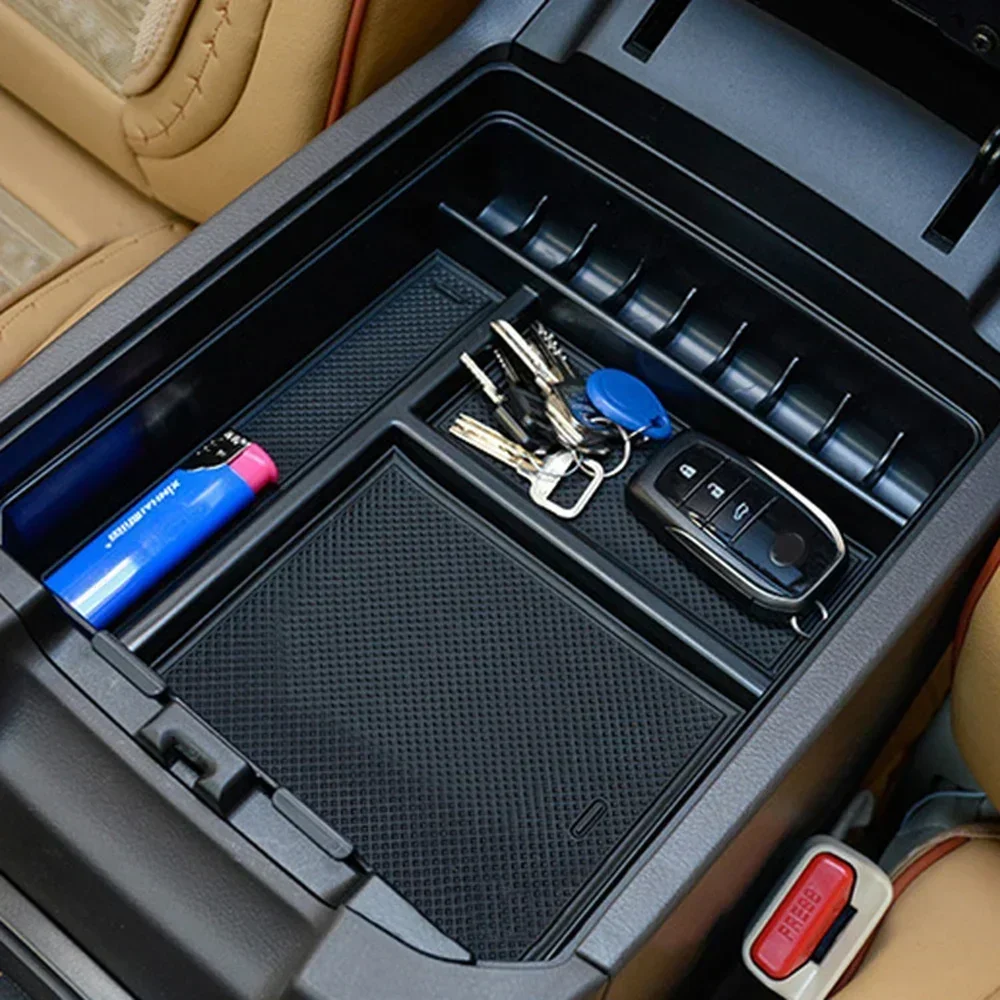 Car Central Console Armrest Storage Organizer Box For Toyota 120 FJ120 Interior Armrest Flocking Containers