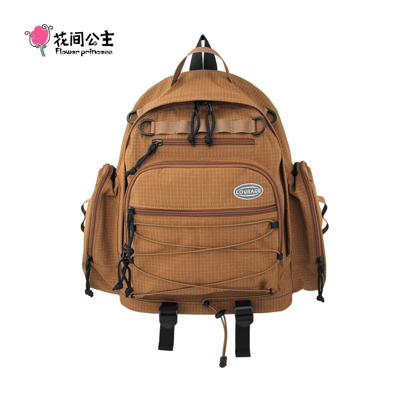 Flower Princess Courage 2024 New Women\'s Backpack Outdoor Multi functional Fashion Travel Male Female Universal Couple Backpacks