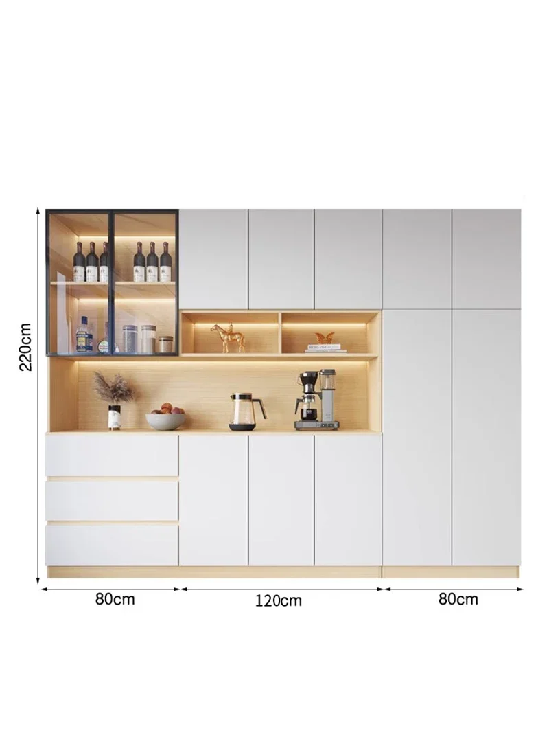 Armário de exibição de móveis para restaurante, mini bar, organizador de café, armazenamento de vinho, prateleira flutuante, casa de campo, cozinha e organização