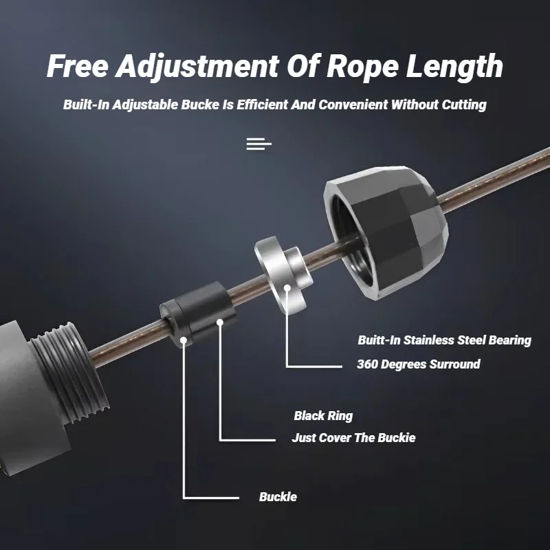 Jump Rope Professional Tangle Free Rapid Speed Jumping Rope Foam Handle Adjustable Steel Skipping Rope Gym Fitness Slim Body
