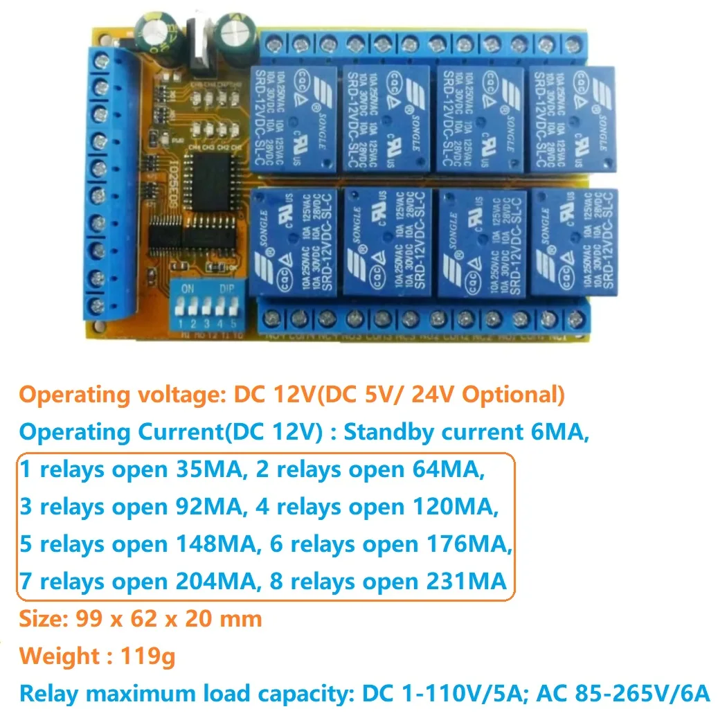 

DC 5 В 12 В 24 В 8-канальный многофункциональный кондиционер/переключатель секвенсора блокировочная защелка самоблокирующийся мгновенный релейный модуль