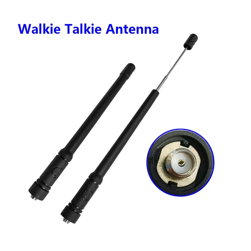 

Walkie Talkie Rod Antenna UHF Gain Telescopic Antenna for 400-480MHz Adapted To 888s UV5R