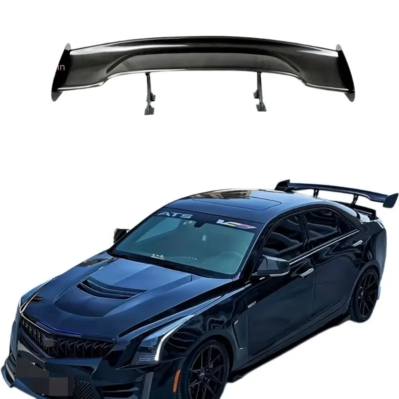 GT Style Universal Rear Spoiler Wing,Carbon Fiber Look,ABS Construction with Polishing Finish,Compatible with Multiple Car Model