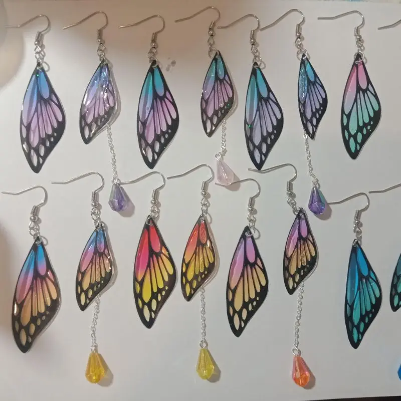 

Multi Colors for Butterfly Wing Pendants Insect Dragonfly Wing Feather Drop Charms for Jewelry Crafts Making Home Decor