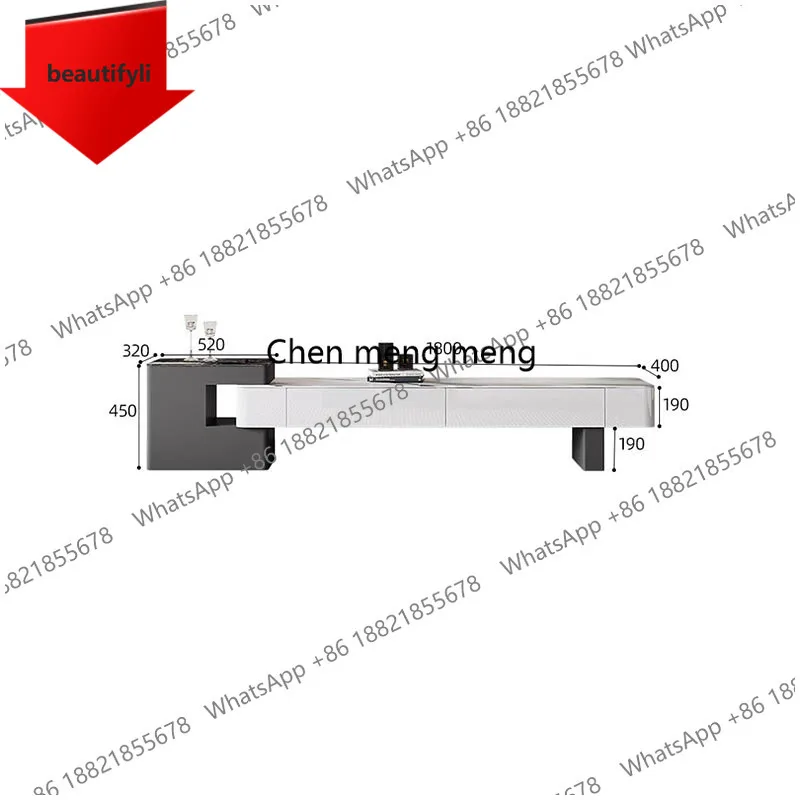 Mueble de TV Modular Italiano a48, Estilo Simple, Industrial, de Lujo, Mueble para Televisor Único y Ecléctico, Muebles para Sala de Estar