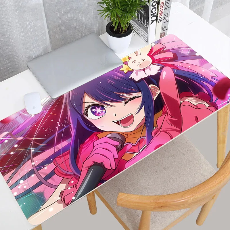 

Oshi No Ko Hoshino Ai XXL Lock Edge Коврики для мыши Большой игровой коврик для мыши Настольный коврик Коврик для мыши Beast Настольный коврик для подарка Коврик для мыши