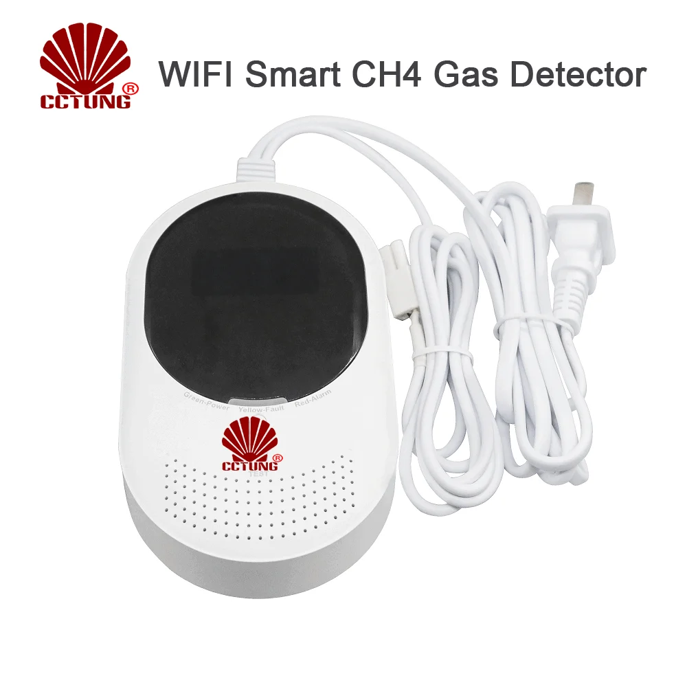 JKD815 TUYA Smart life WIFI Smart Gas Leakage Alarm with Free Mobile APP Connect For Combustible Gas （CH4 or CO）Live Monitorin