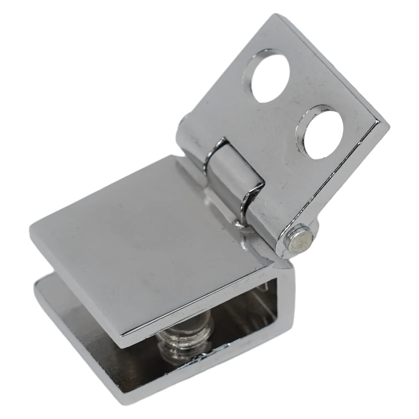 2pc Clamp Hinges for Glass Door Cabinets Suitable for Bathroom Shower or Office Cupboard Hardware Use with 5/8mm Glass Panels