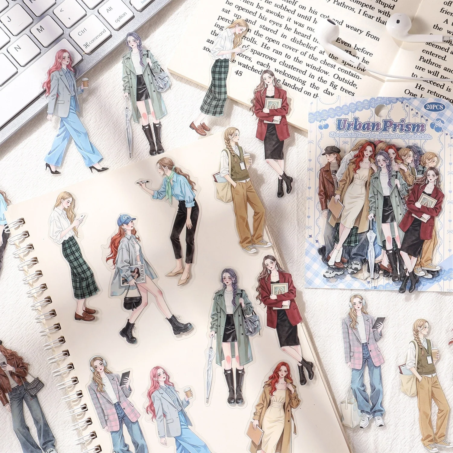 20pcs/pack Never Stop Walking Stickers Pack for Kids DIY Journaling Life Work Scrapbooking Craft Supplies Decorative