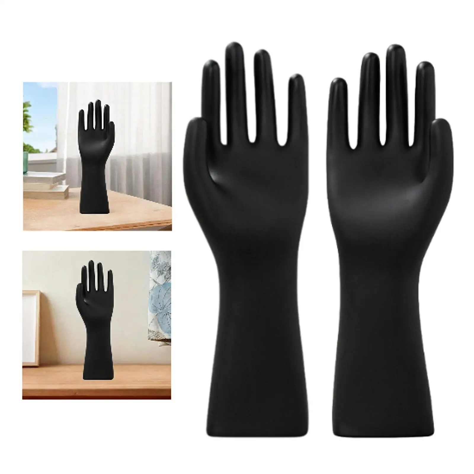 Male Mannequin Hand Smooth Black Jewelry Organizer Rings Display Holder Jewelry Display Stand for Gloves Bangle Watch Rings Shop