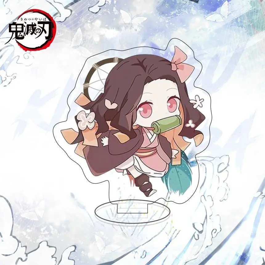 New Demon Slayer Agatsuma Zenitsu Tomioka Giyuu Kochou Shinobu Anime Two-dimensional Acrylic Pendant High-Quality Desktop Stand