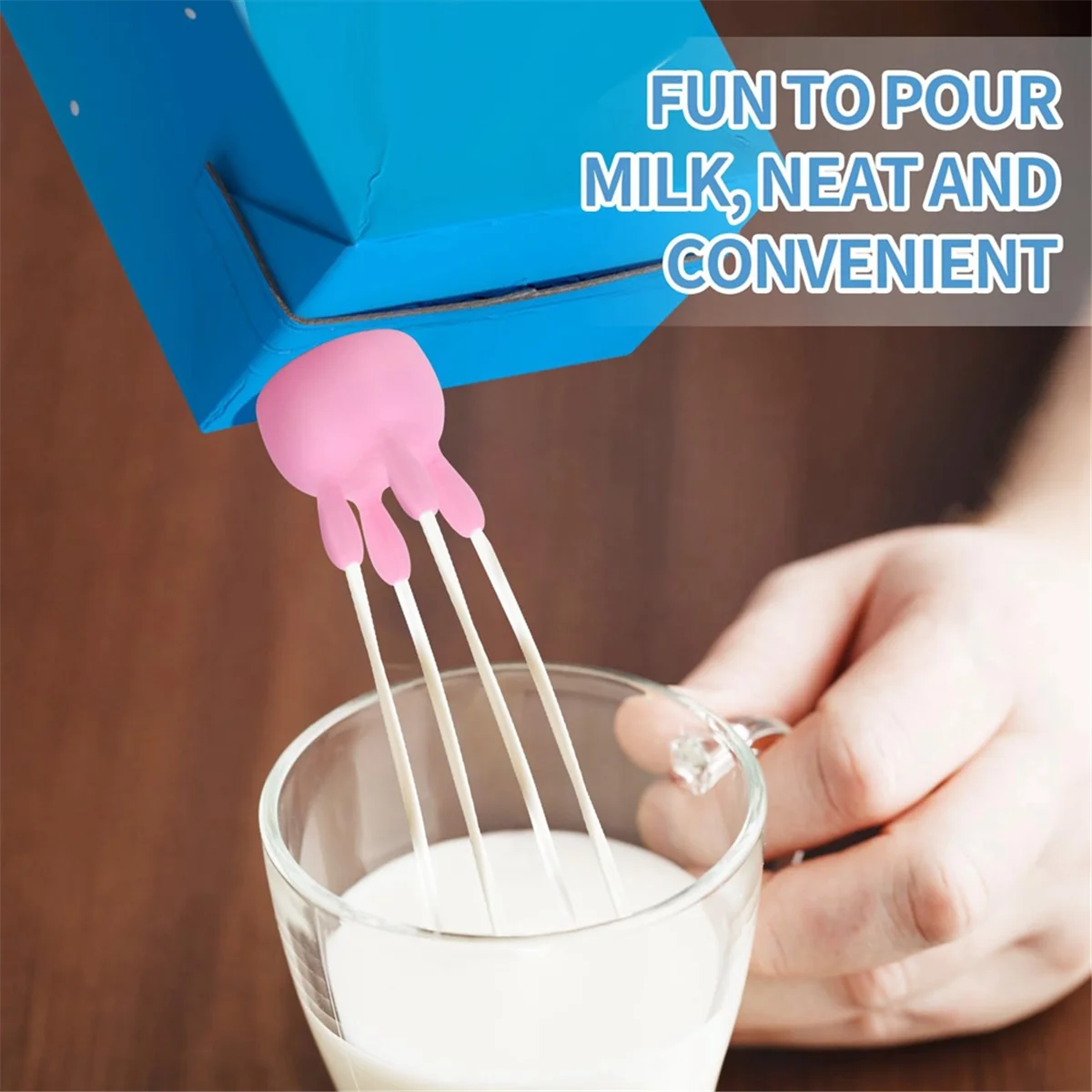 ABKM Cow Breast Milk Carton Cover-Spill-Proof Pouring Mouth of Boxed Milk, and Interesting Kitchen Accessories