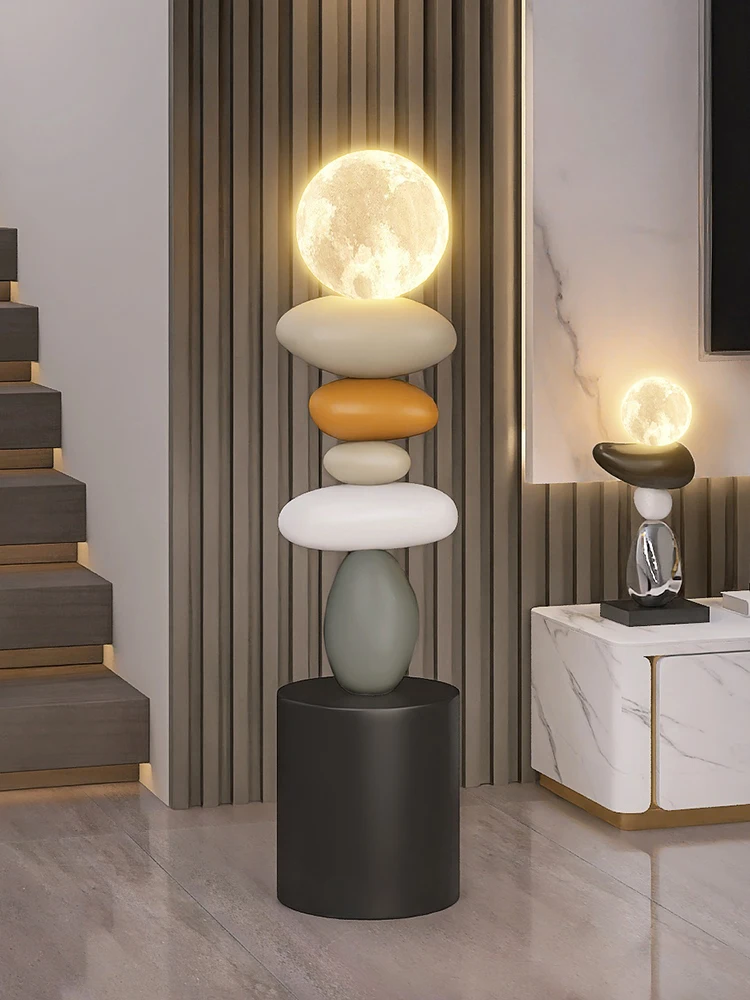 Wystrój domu Nordic kamienny Ornament stół podłogowy duży Ornament oświetleniowy akcesoria domowe salon stolik nocny rzeźba