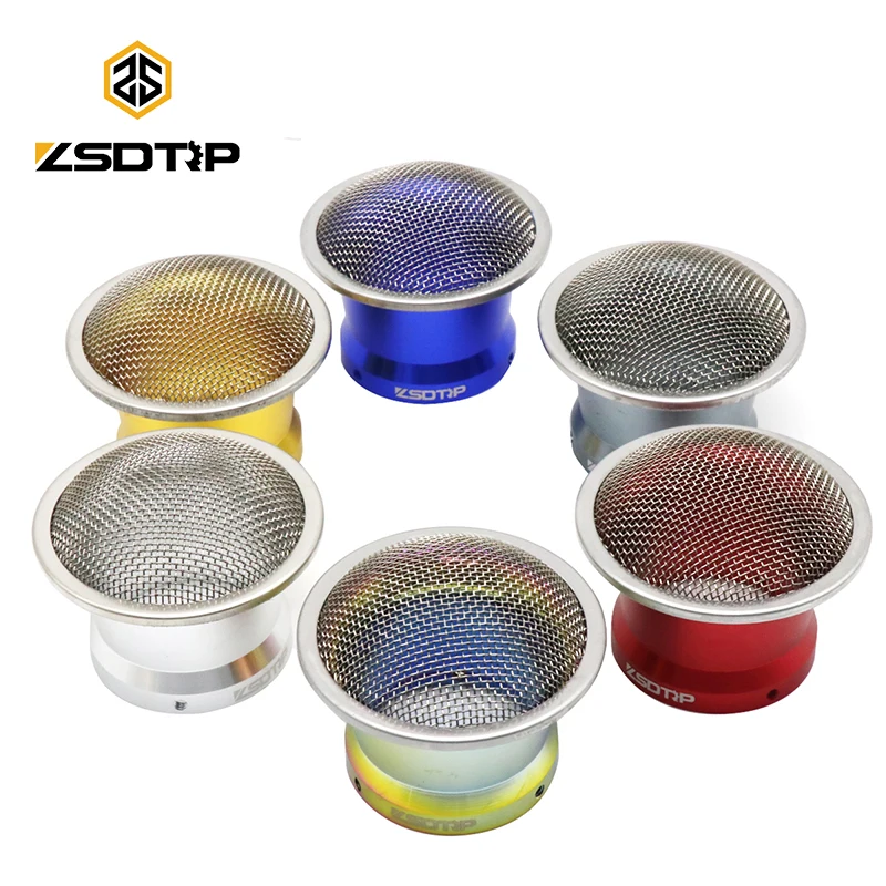 ZSDTRP 55MM Multicolor Motorcycle Carburetor Air Filter with Mesh Wind Cup For Keihin PWK 32mm 34mm