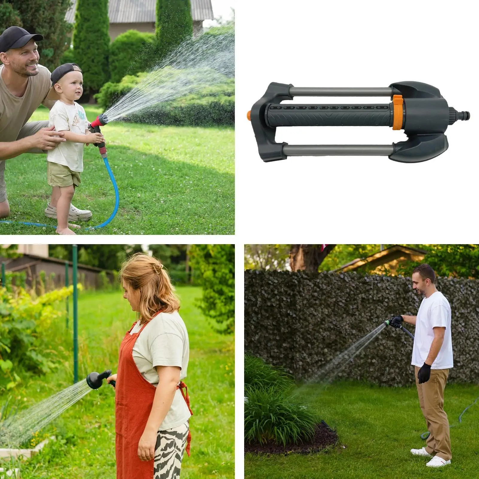 Aspersores para jardín, rociador de riego oscilante, aspersores ajustables de cobertura amplia para césped, granja, invernadero, Patio de verduras