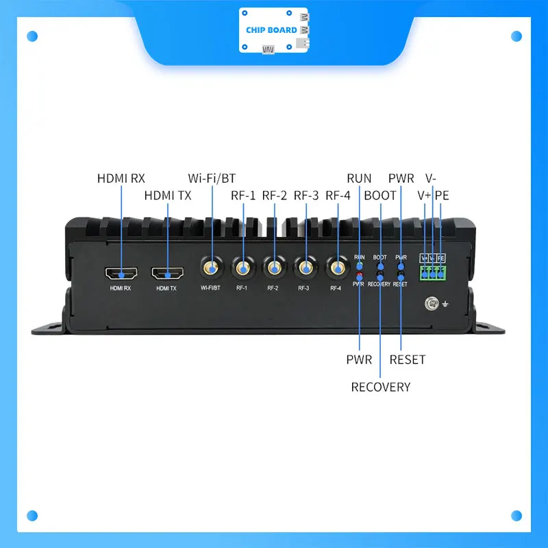 Rockchip RK3588 embedded computer features 3x M.2 sockets, 4x RS232, 2x RS485, 2x DI, 2x DO, and more