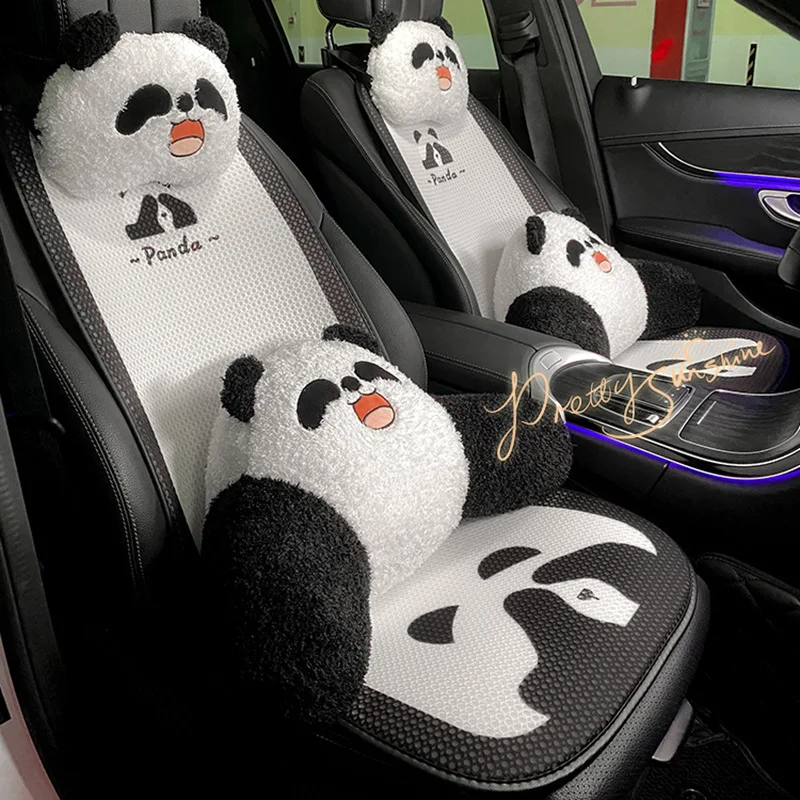 New High Quality 3D Breathable Mesh Cartoon  Cute Car Interior Ornaments Protective Car Seat Cushion