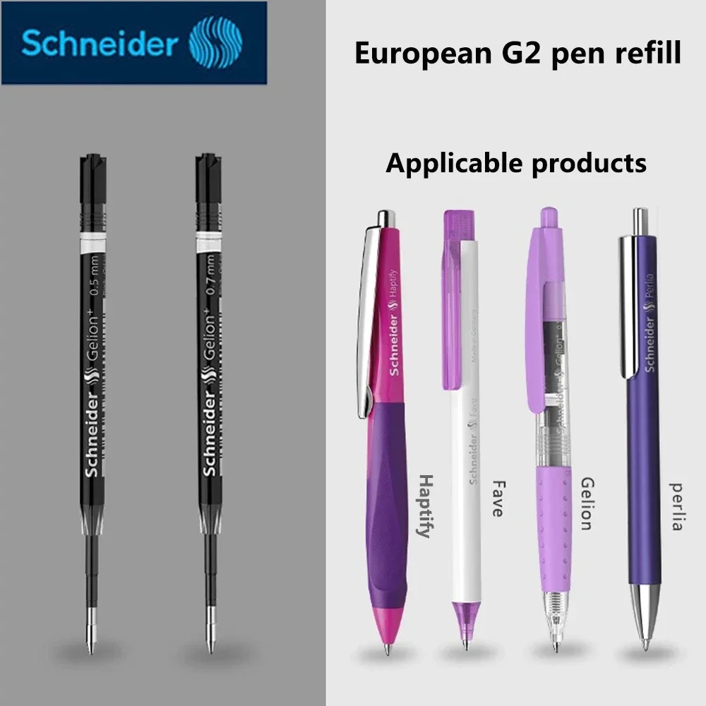 Germany Schneider Gelion+ Gel Pen Refill 0.5mm/0.7mm Large Capacity G2 European Standard School Acsesories Back To School