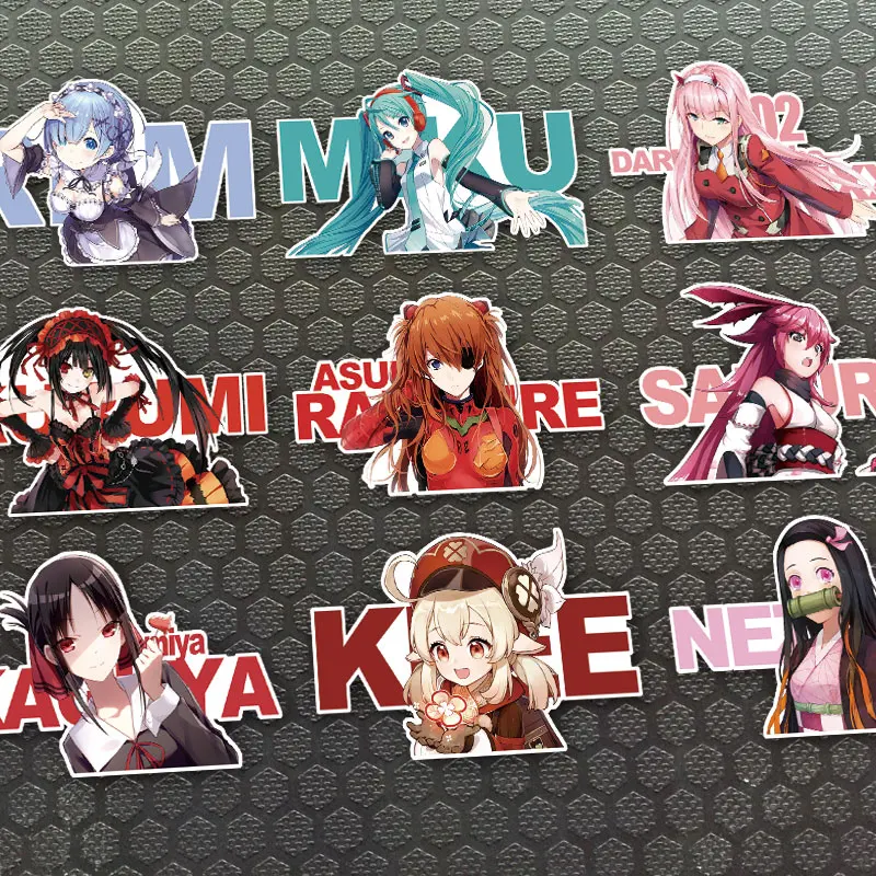 

Animation peripheral decoration ACG stickers Hatsune Miku Asuka EVA car computer stickers cabinet door motorcycle stickers