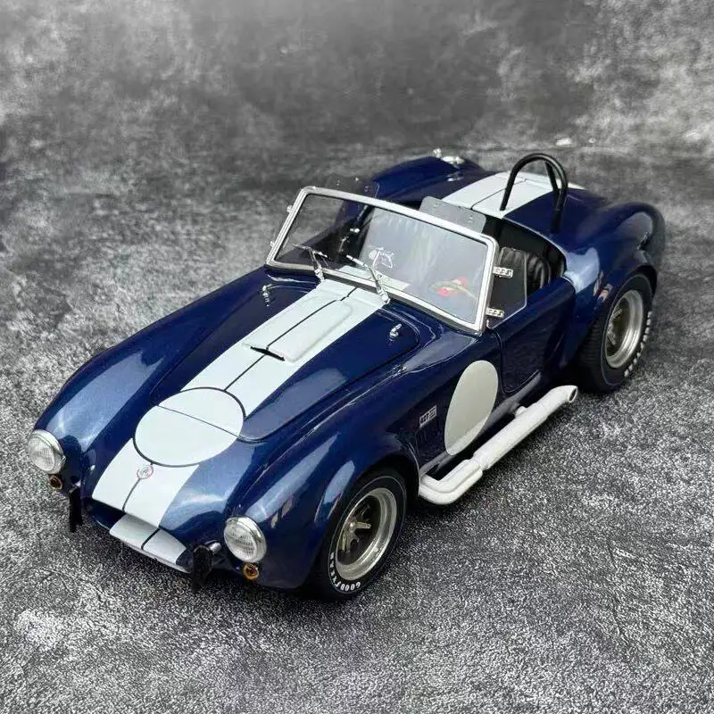 1:22 1965 Shelby Cobra 427 S/C Legierung Roadster Sportwagen Modell Druckguss Metall Oldtimer Fahrzeug Modell Sound Licht Kinder Spielzeug Geschenk
