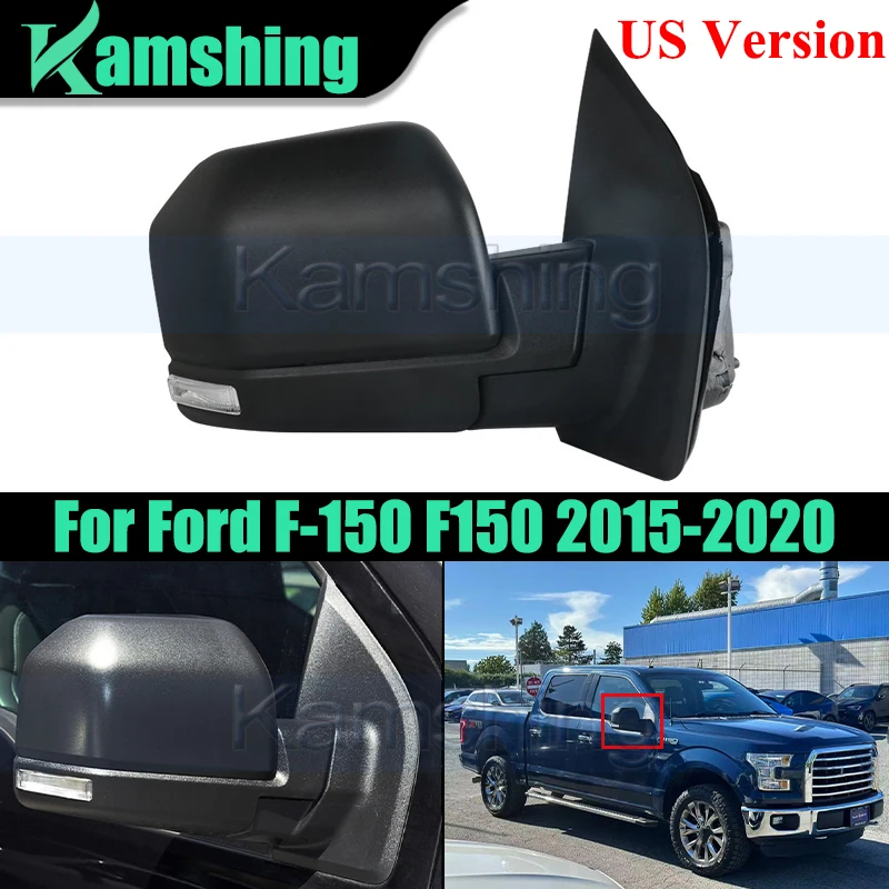 6 wires US Version Car Rearview Mirror Assembly For Ford F-150 F150 2015-2020 Reversing Mirror Rear View Mirror