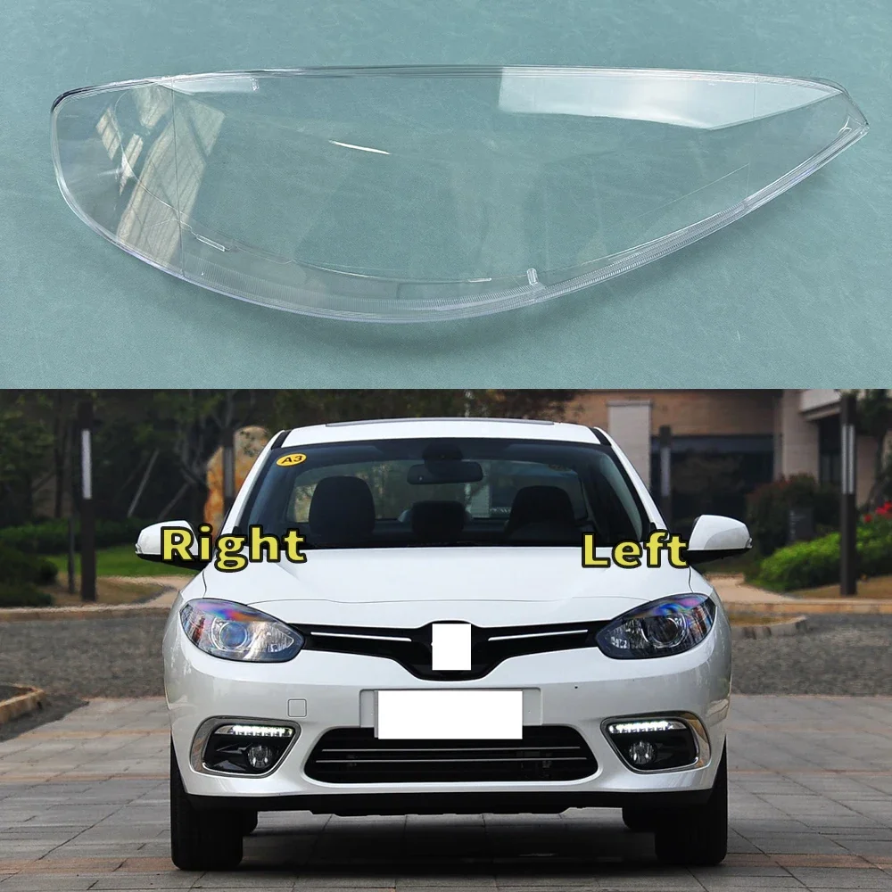 For Renault Fluence 2011-2015 Headlights Shell Transparent Lampshdade Headlamp Cover Lamp Shade Plexiglass Replace Original Lens