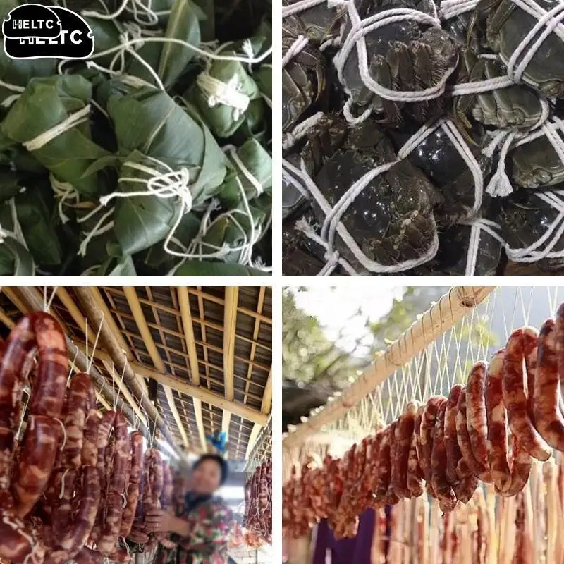 Collagen Protein Casings Sausage Ham Home Kitchen Dining Tools Butcher\'s Cotton Twine Meat Prep Trussing Turkey Barbecue String