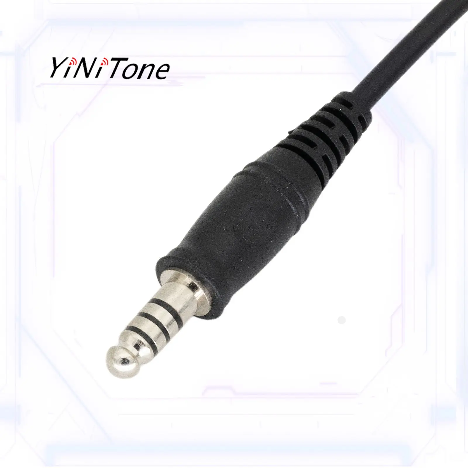 U94 Push to Talk Fighting in versione civile Cavo di conversione per radio NATO 7.1mm Plug Force Auricolare Adattatore di cablaggio U174