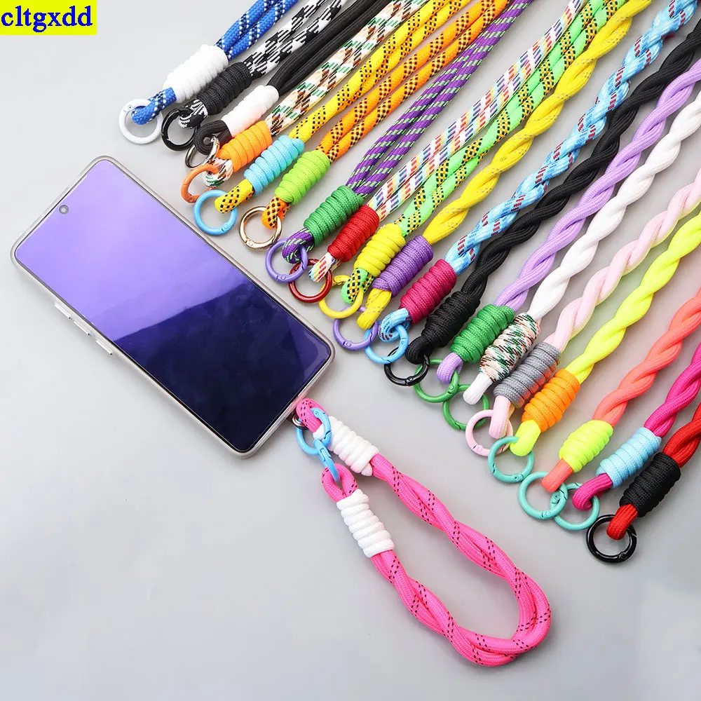 

cltgxdd 1piece colorful mobile phone hanging rope decoration anti loss pendant fashionable and strong wristband hanging rope