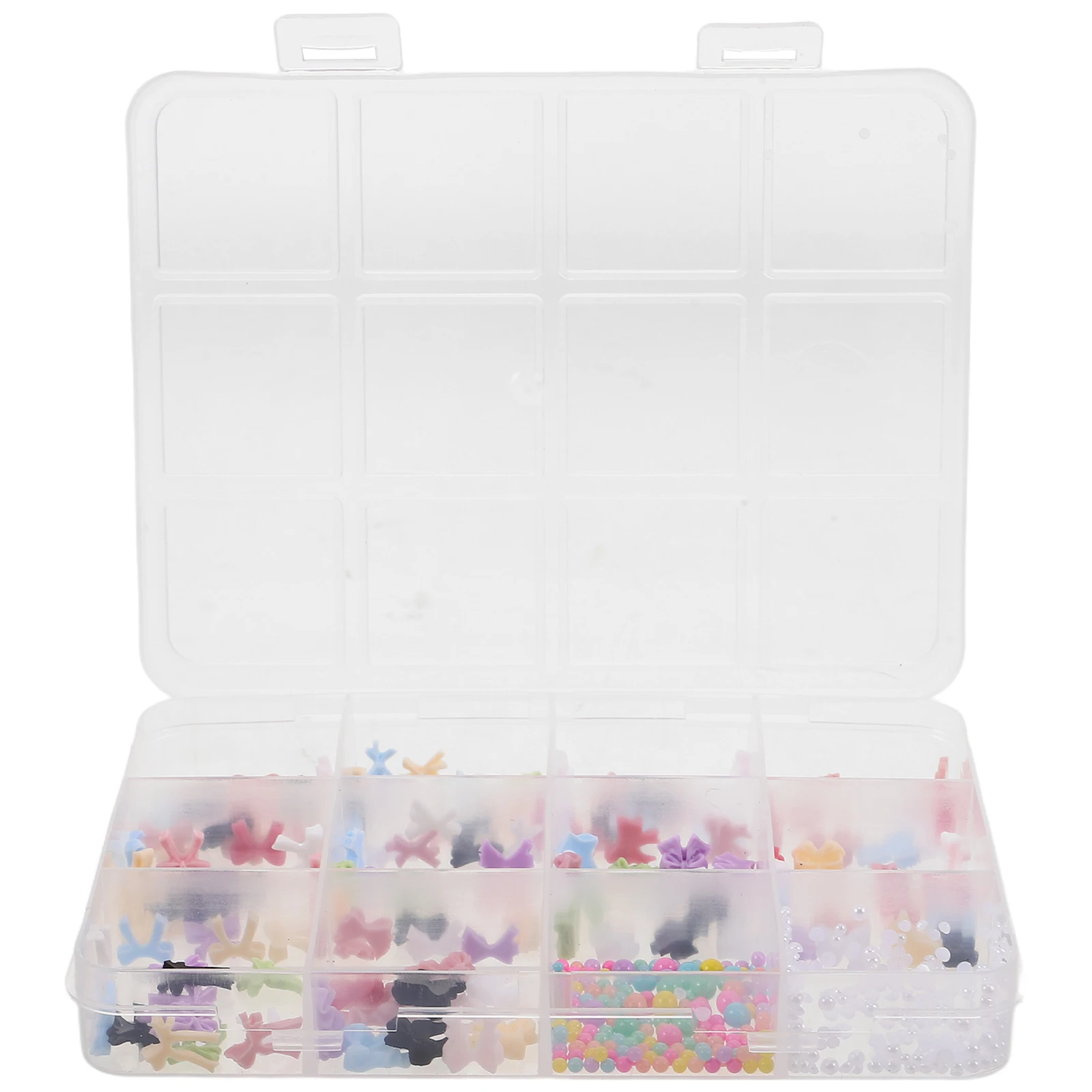 

1 Box 3D Nail Art Bow Charms Soft Sculpture Mixed Nail Decorations Sweet Kawaii Resin DIY Fingernail Embellishments