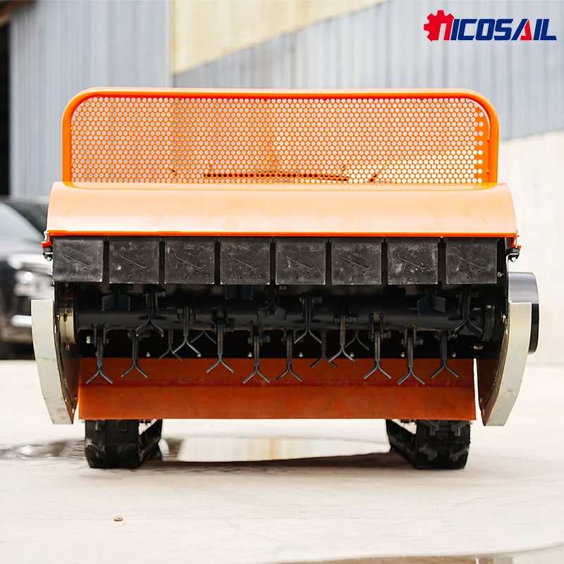 Fully Automatic Cordless 4-Stroke Industrial Grade Crawler Lawn Mower Remote Control Grass Shredder for Garden Farm