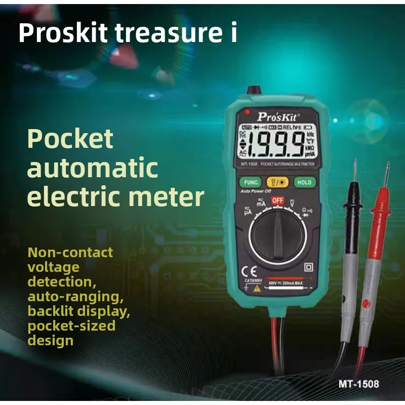 MT-1508 Mini Digital Multimeter Portable Automatic Electric Meter Universal Tester Handy Size for Easy Carry