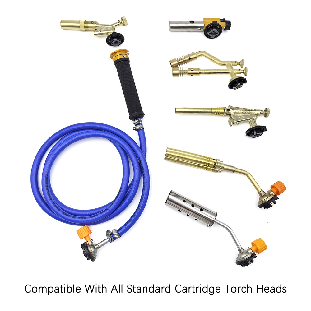 Universal Cartridge Blow Torch Handle Mapp En417 Gas Cylinder Adapters Extension Hose Welding Torch Accessories