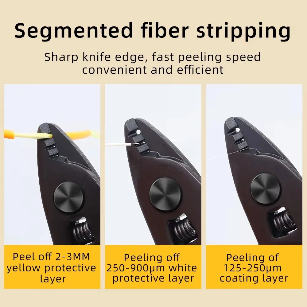 SAIVXIAN CFS-3 Three-port Fiber Optical Stripper Pliers Wire Strippers for FTTH Tools Optic Stripping Plier Tool