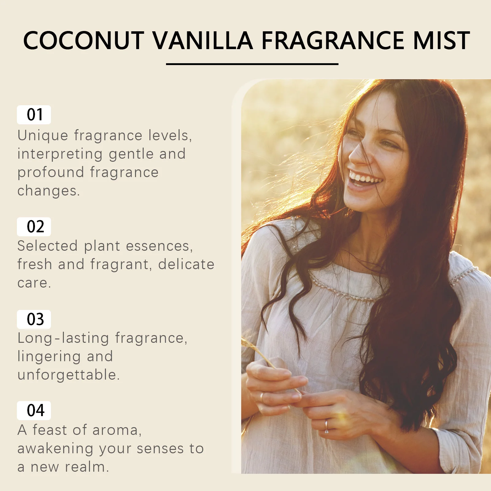 جوز الهند الفانيليا أو دو تواليت طازجة أنيقة رومانسية الجسم رائحة طبيعية الاستخدام اليومي صغيرة محمولة #3